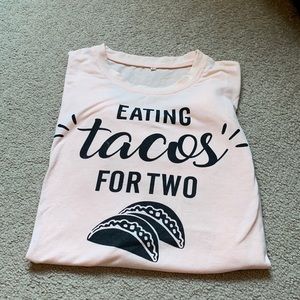 Pink, maternity, funny style shirt. Never worn!